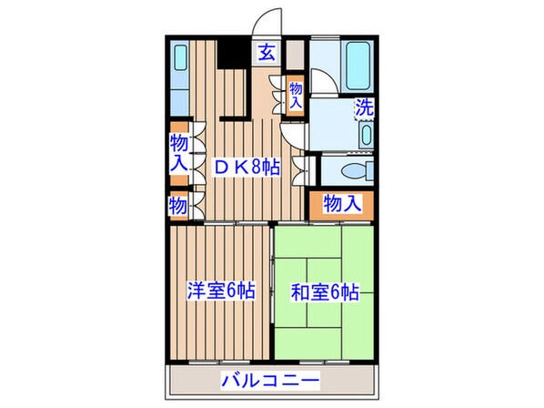 高砂シティハイツの物件間取画像